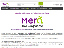 Tablet Screenshot of mera-trockenfruechte.de